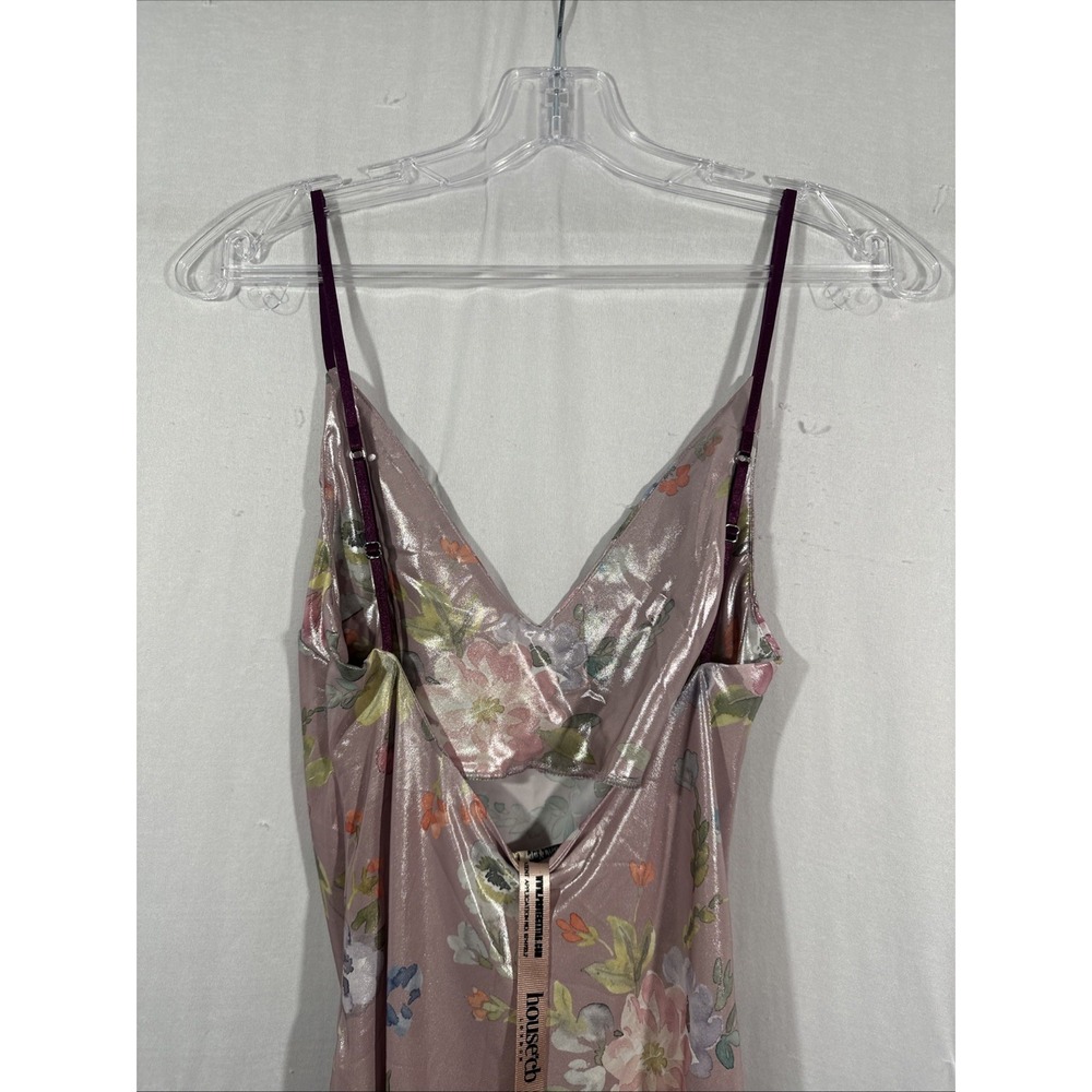 NEW $225 House of CB [ Small ] V Neck ARIA Mauve Floral Maxi Slip Dress‎ #7097 - Picture 15 of 16